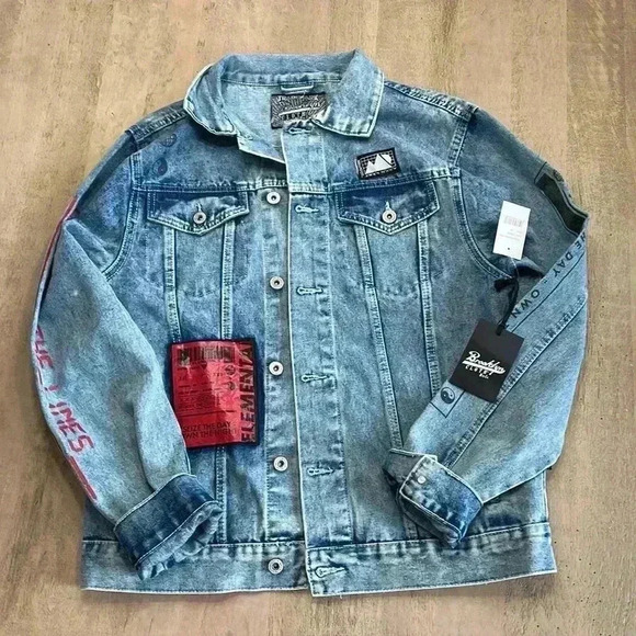 Brooklyn clothing Jean jacket NWT size Medium - Picture 1 of 10